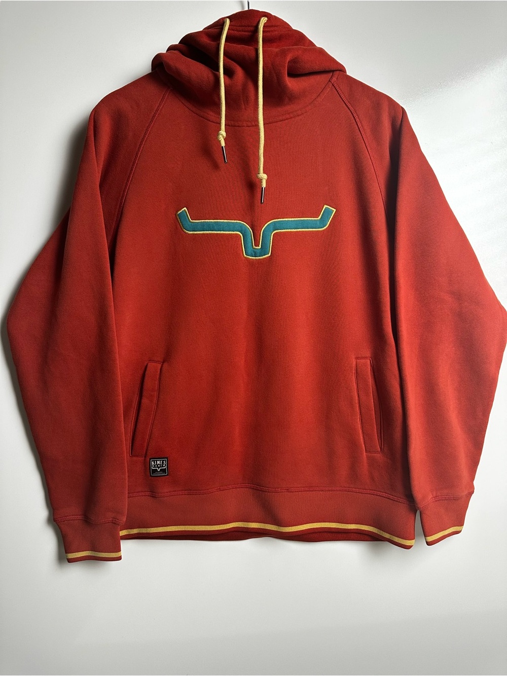Kimes Ranch TTL Hoodie Mens Medium Red Western Horns Sweatshirt